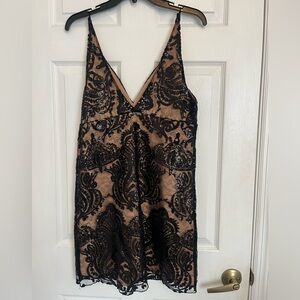 Black sequin free people dress